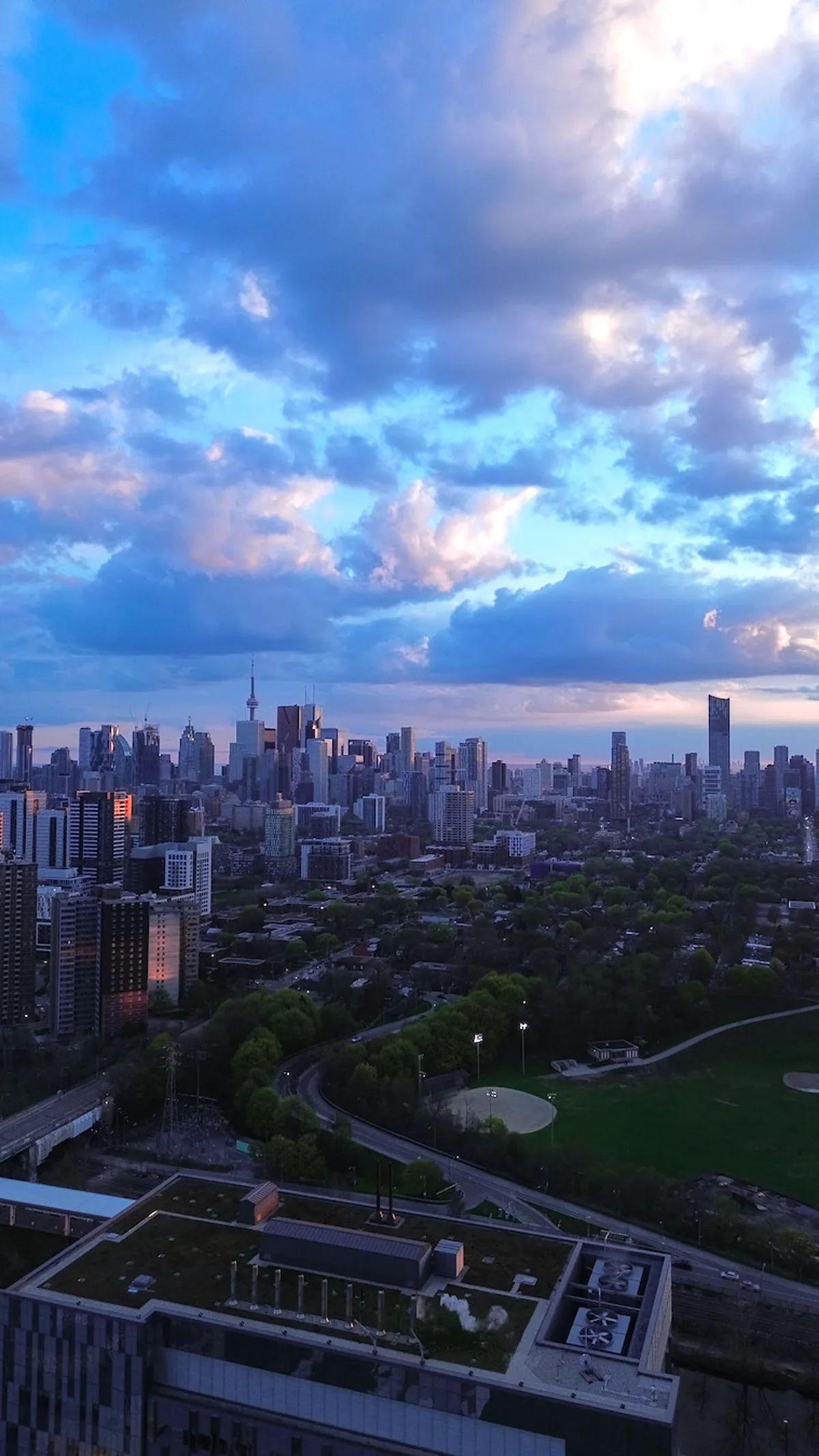 Dramatic Toronto-area waterfront landscape